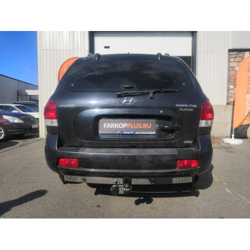 Фаркоп Лидер Плюс на HYUNDAI Santa Fe Classic 2006–2012  Арт. H205-A(N)  (C НЕРЖАВЕЮЩЕЙ ПЛАСТИНОЙ)