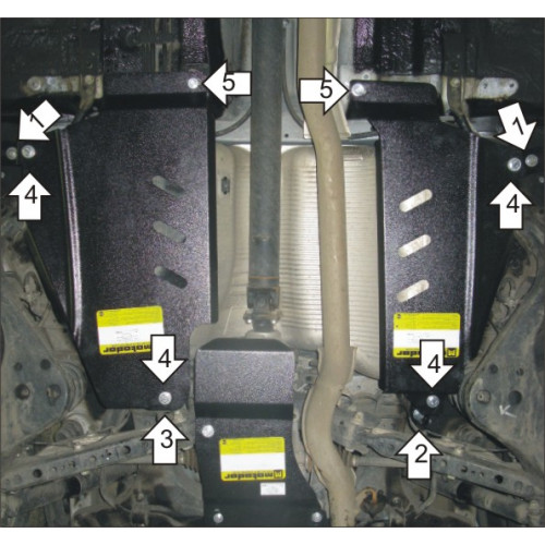 Защита Топливного бака MOTODOR для Nissan X-Trail 2007-2013 (T31), Сталь 2 мм - Арт. 1446