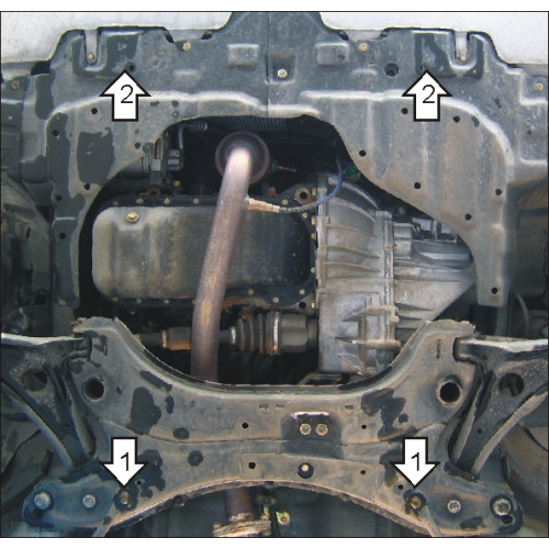 Защита Картера двигателя, КПП MOTODOR для Geely MK 2008-2015, Сталь 2 мм - Арт. 4202