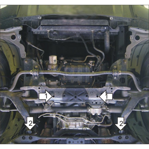 Защита Гидроусилителя руля MOTODOR для Infiniti FX 35 2008-2014, Сталь 2 мм - Арт. 8002