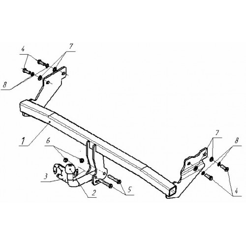 Фаркоп Avtos на KIA Picanto 2004-2011 Арт.KI 20