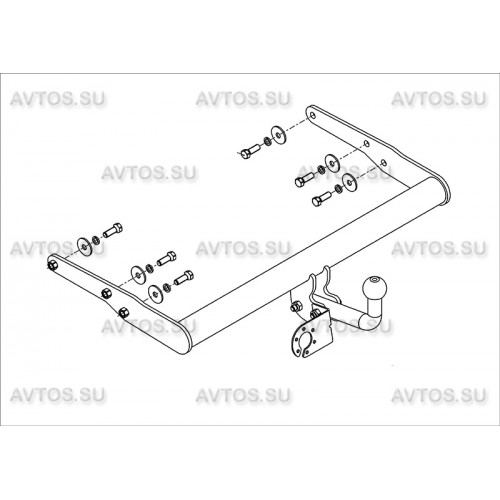Фаркоп Avtos на VOLKSWAGEN T5 (кроме а/м с парктр.) 2003-2015 Арт.VW 29