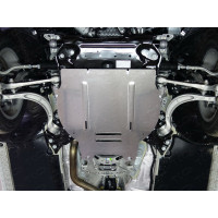 Защита КПП ТСС для Audi A4 2015-2025 (B9), Алюминий 4 мм - Арт. ZKTCC00190